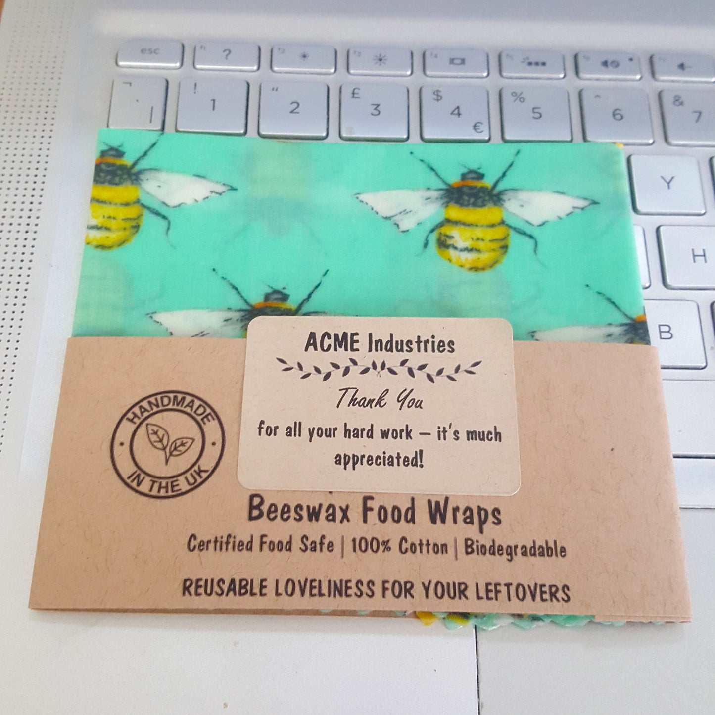 Reusable Beeswax Food Wraps 100% Hand Made in the UK by Honey Bee Good.