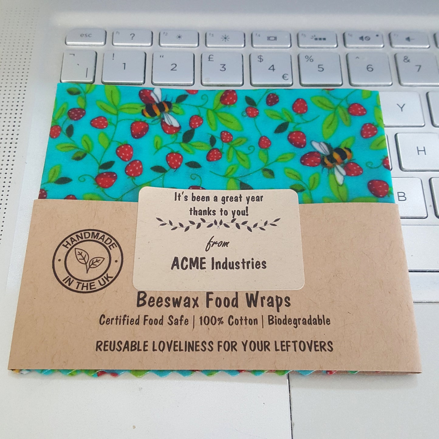 Reusable Beeswax Food Wraps 100% Hand Made in the UK by Honey Bee Good.