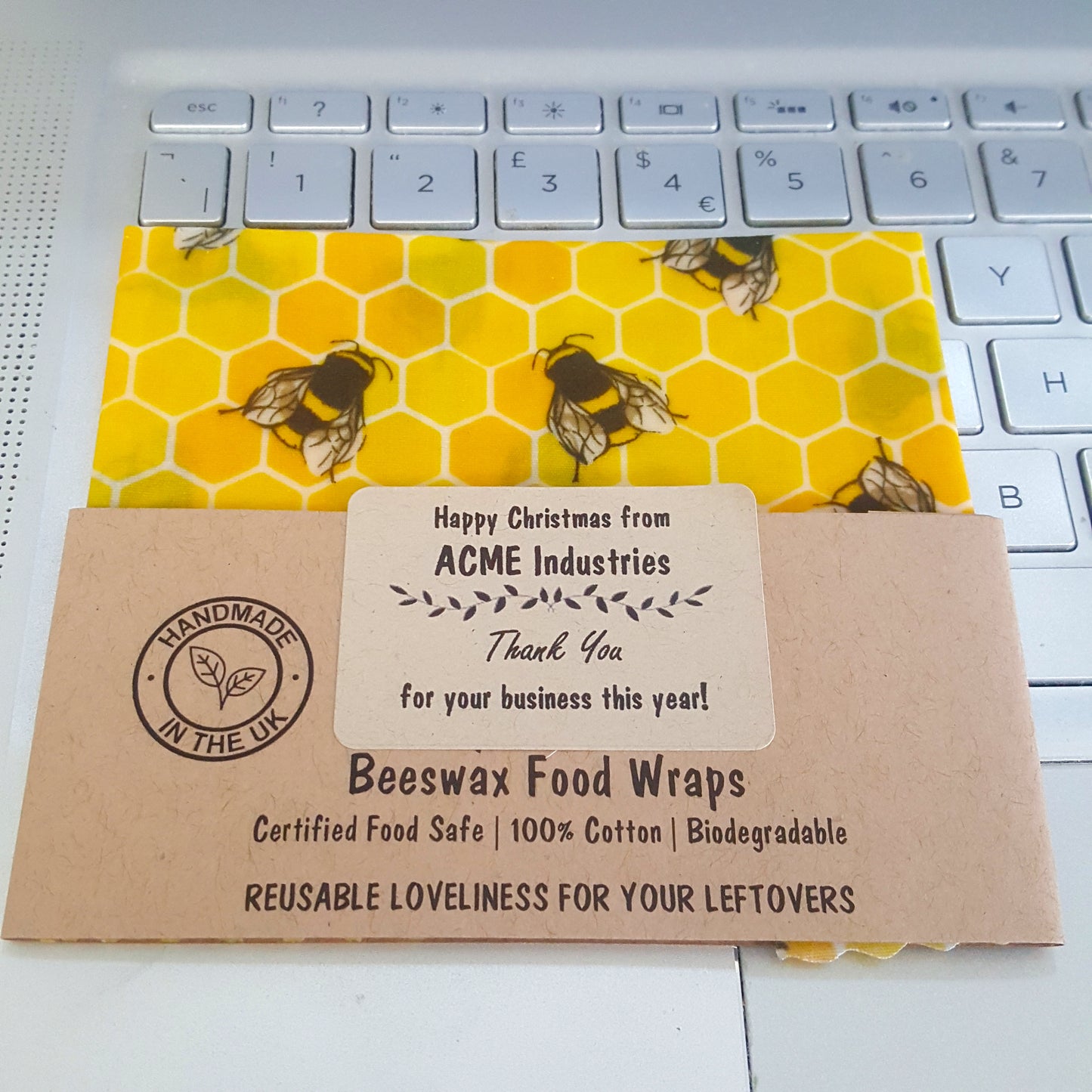 Reusable Beeswax Food Wraps 100% Hand Made in the UK by Honey Bee Good.