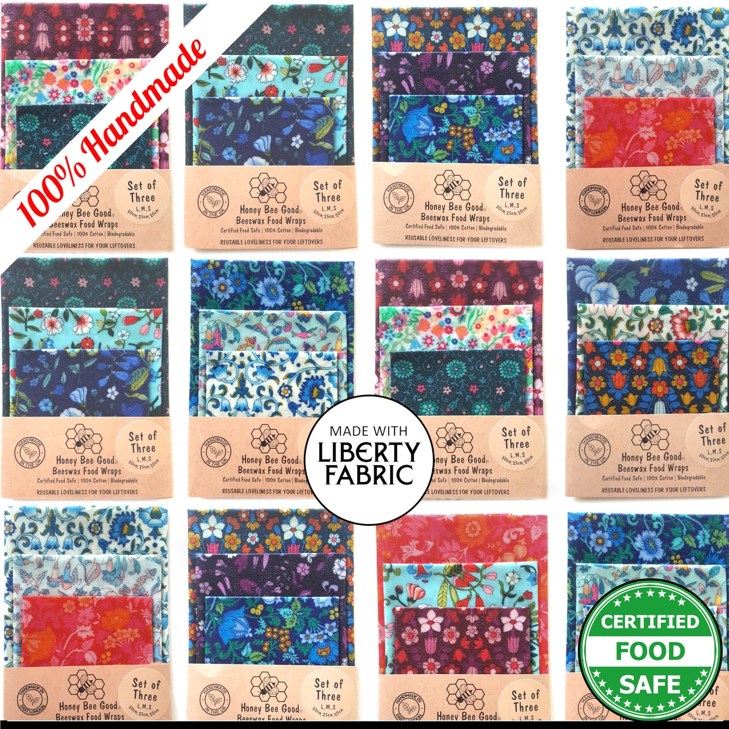 FLASH SALE: Earth Kind Made with Liberty Fabric Set of 3