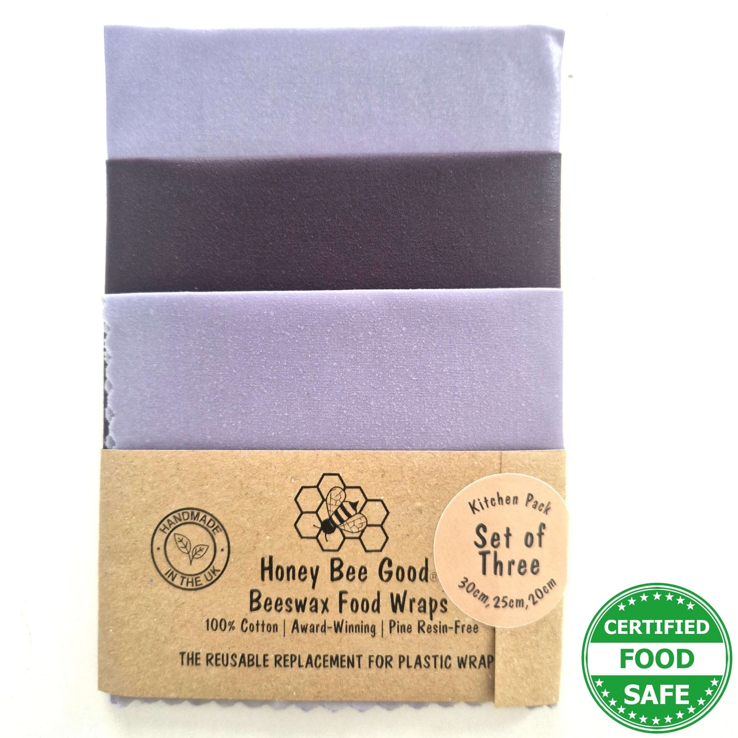 Reusable Beeswax Food Wraps 100% Hand Made in the UK by Honey Bee Good.