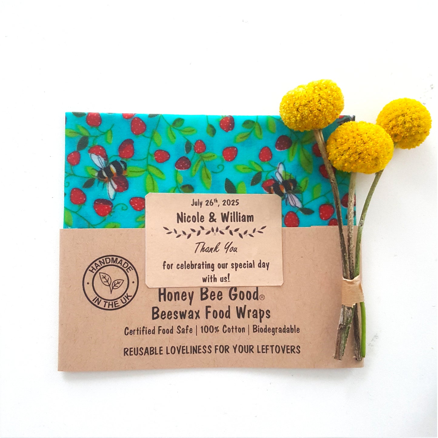Cadeaux d'entreprise en gros TEN | Emballage alimentaire réutilisable en cire d'abeille | Motifs simples petits et mixtes