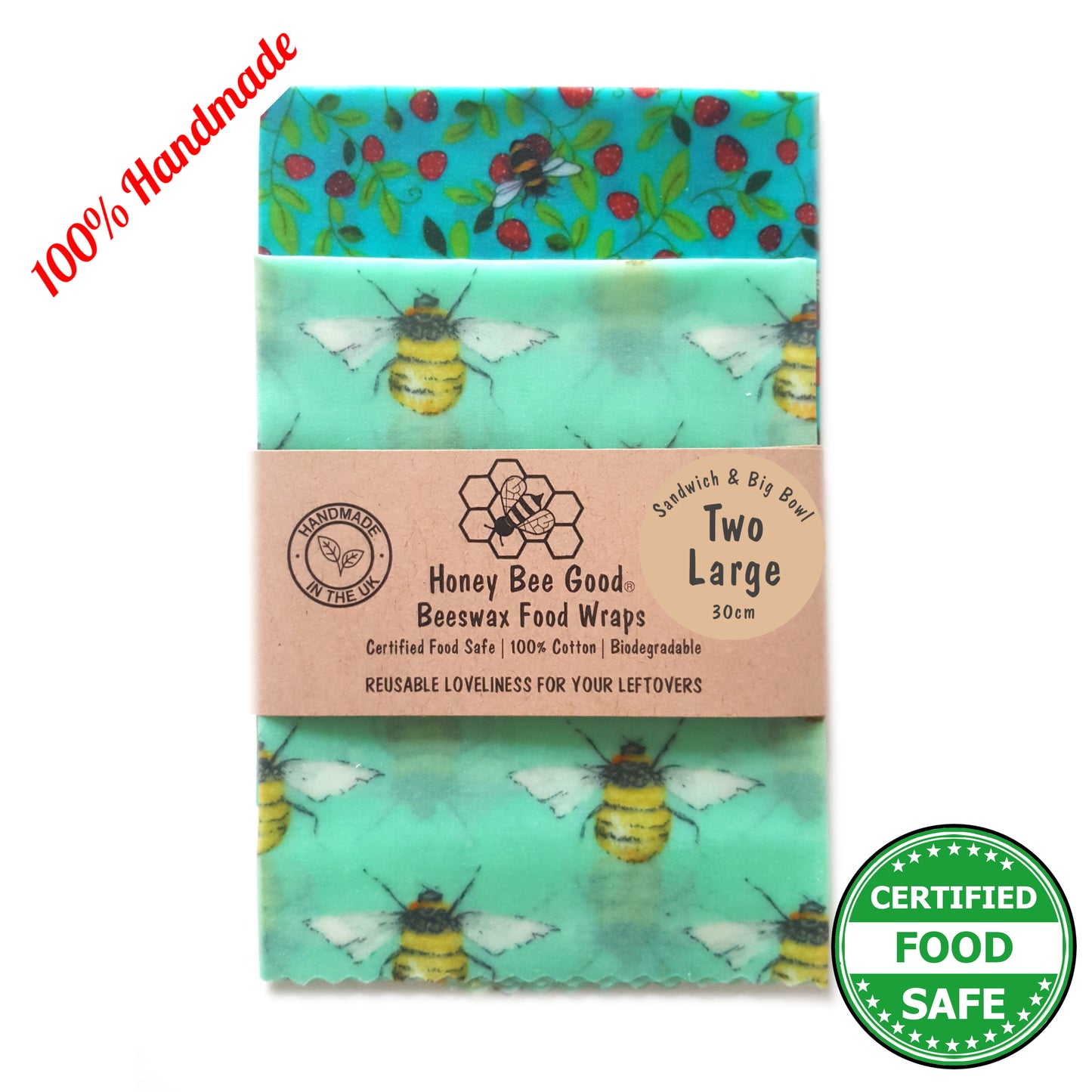 TEN Wholesale Corporate Gifts | Reusable Beeswax Food Wrap | Set of 3 L,M,S