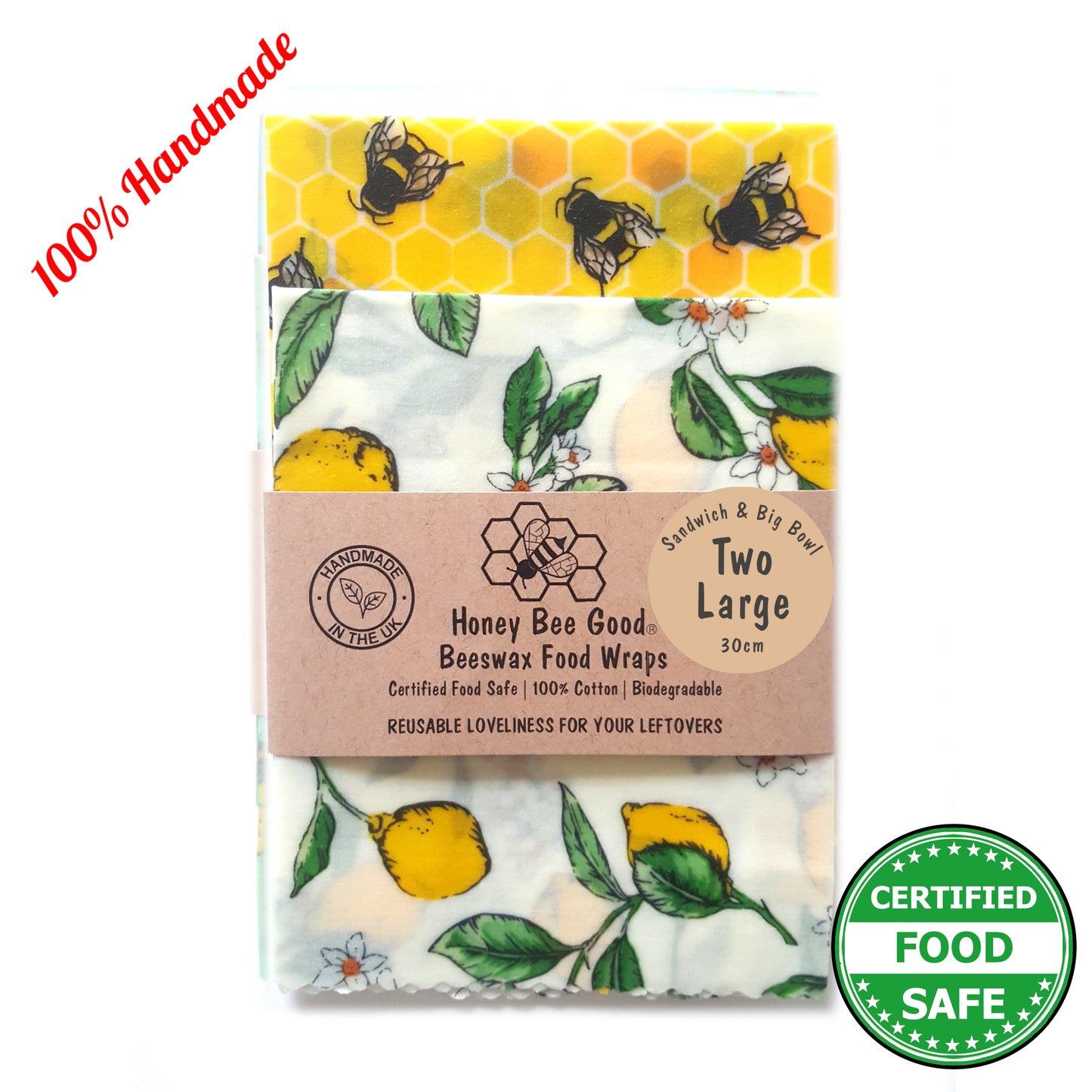 TEN Wholesale Corporate Gifts | Reusable Beeswax Food Wrap | Set of 3 L,M,S