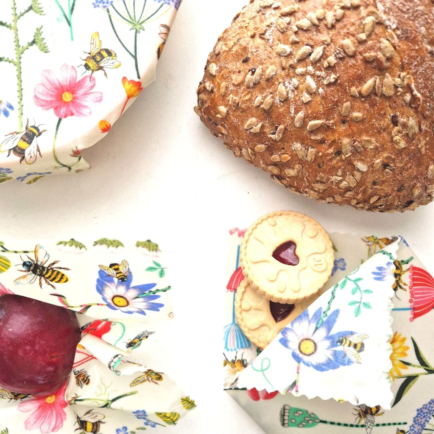 Reusable Beeswax Food Wraps 100% Hand Made in the UK by Honey Bee Good.