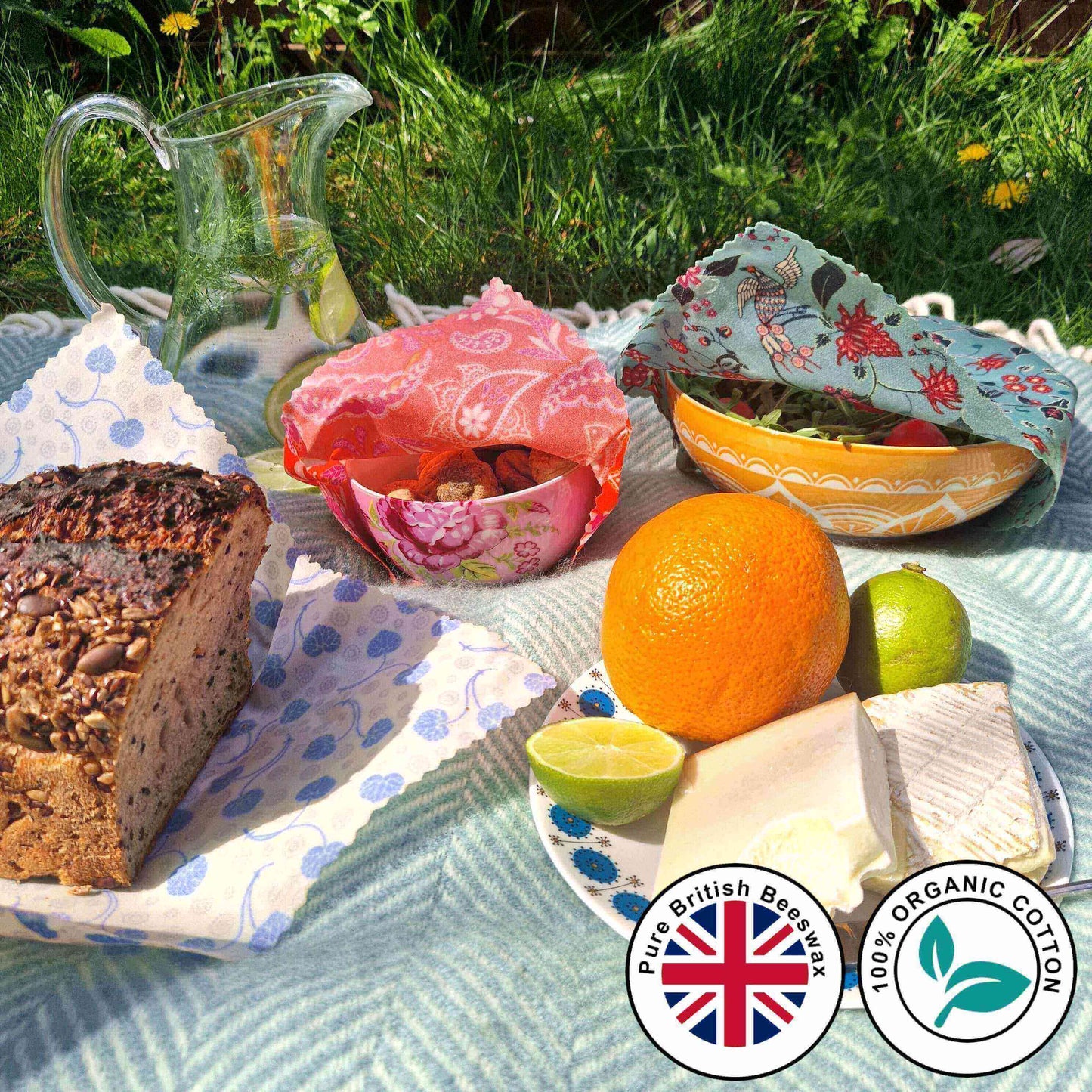 Reusable Beeswax Food Wraps 100% Hand Made in the UK by Honey Bee Good.