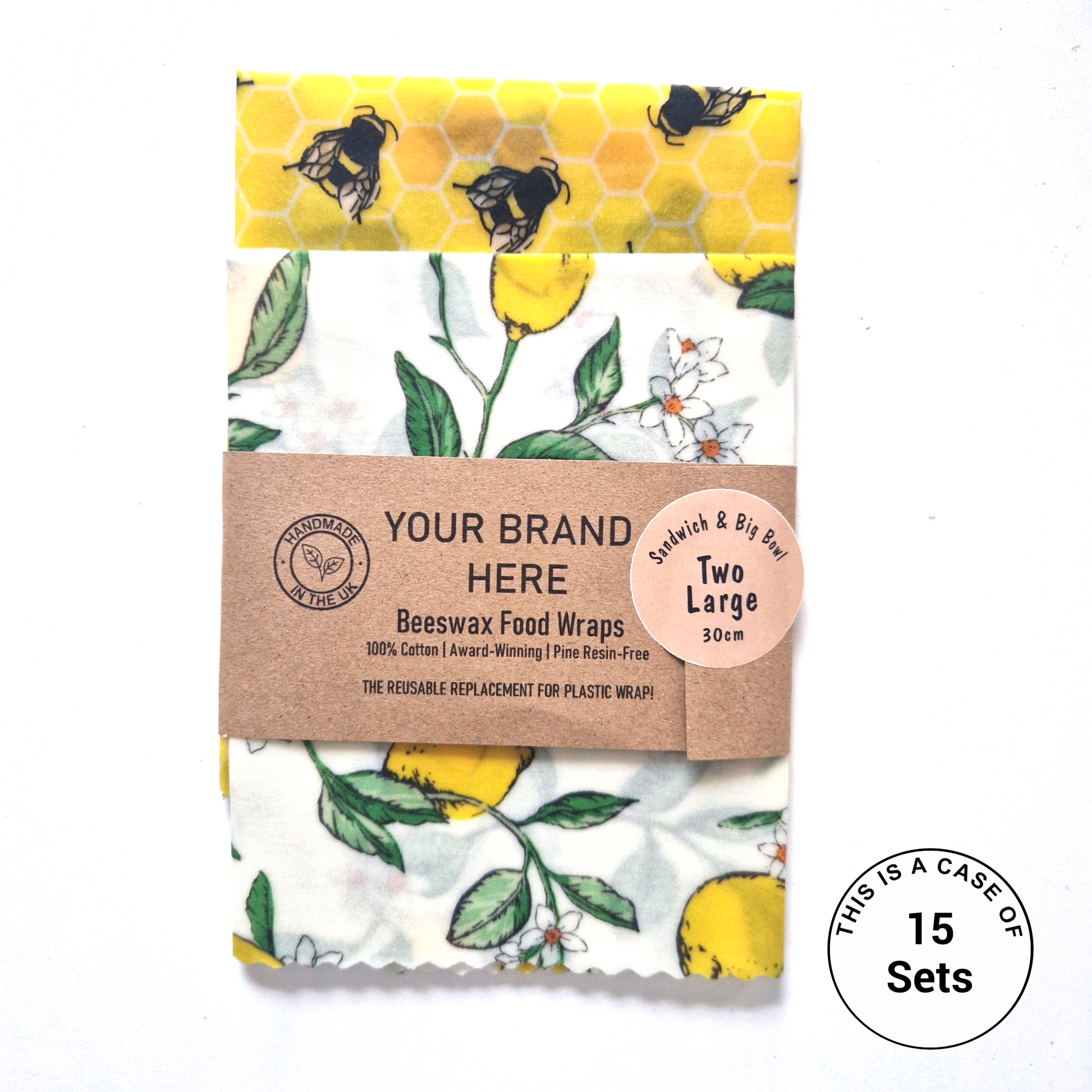 Reusable Beeswax Food Wraps 100% Hand Made in the UK by Honey Bee Good.