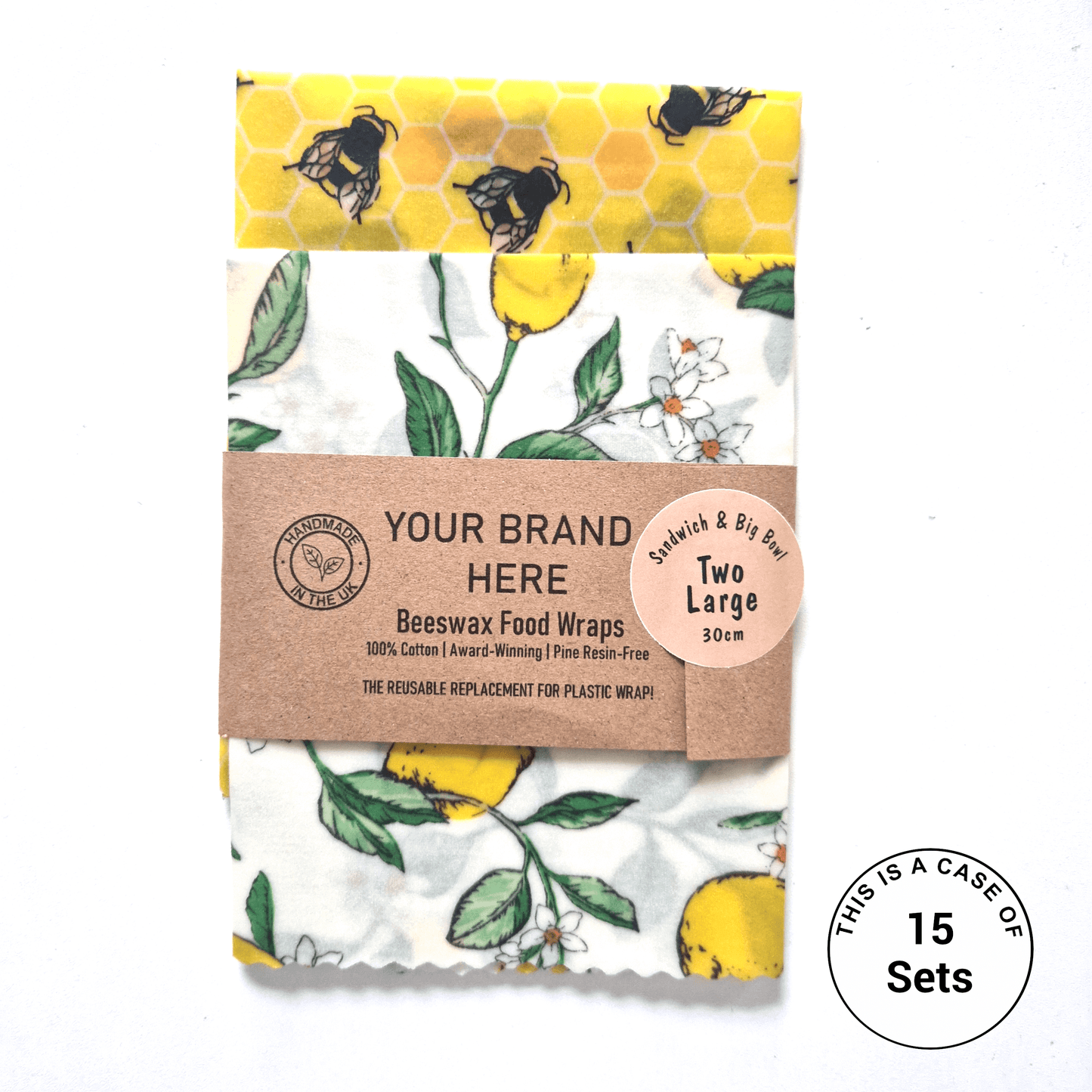 Reusable Beeswax Food Wraps 100% Hand Made in the UK by Honey Bee Good.