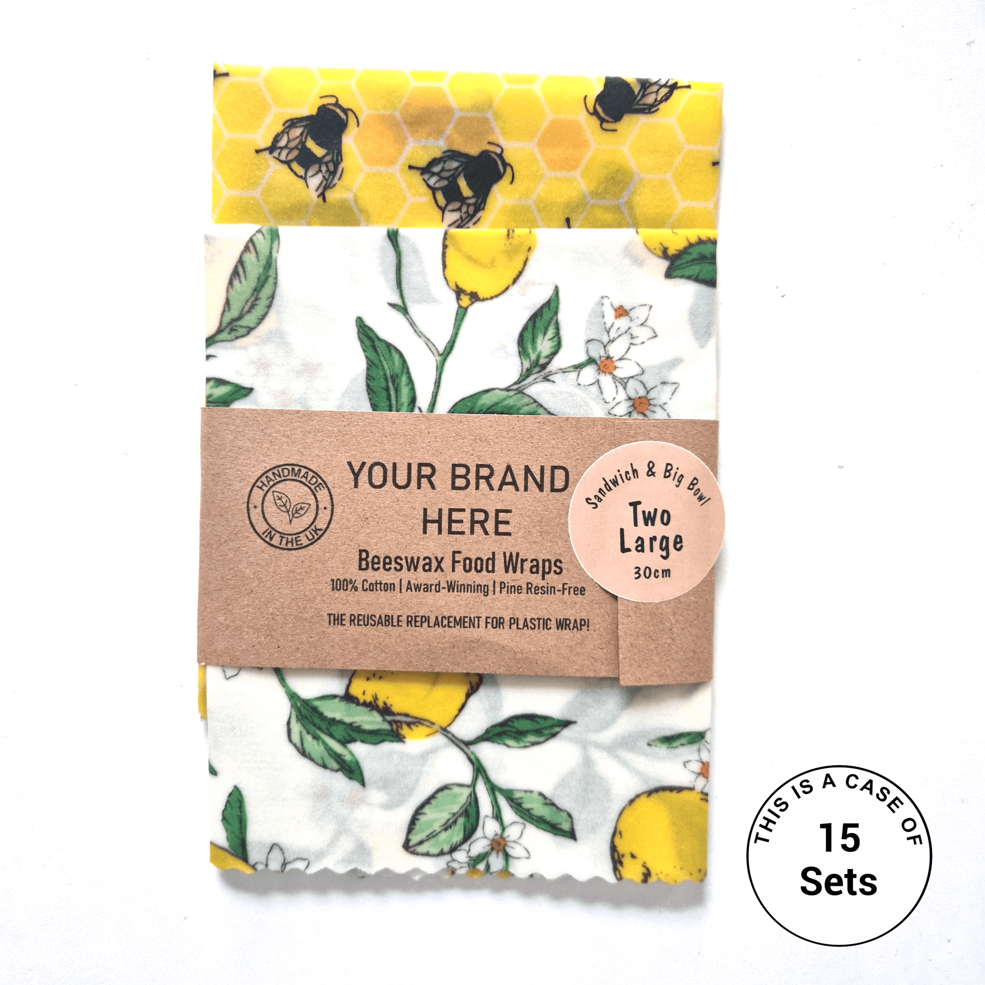 Reusable Beeswax Food Wraps 100% Hand Made in the UK by Honey Bee Good.