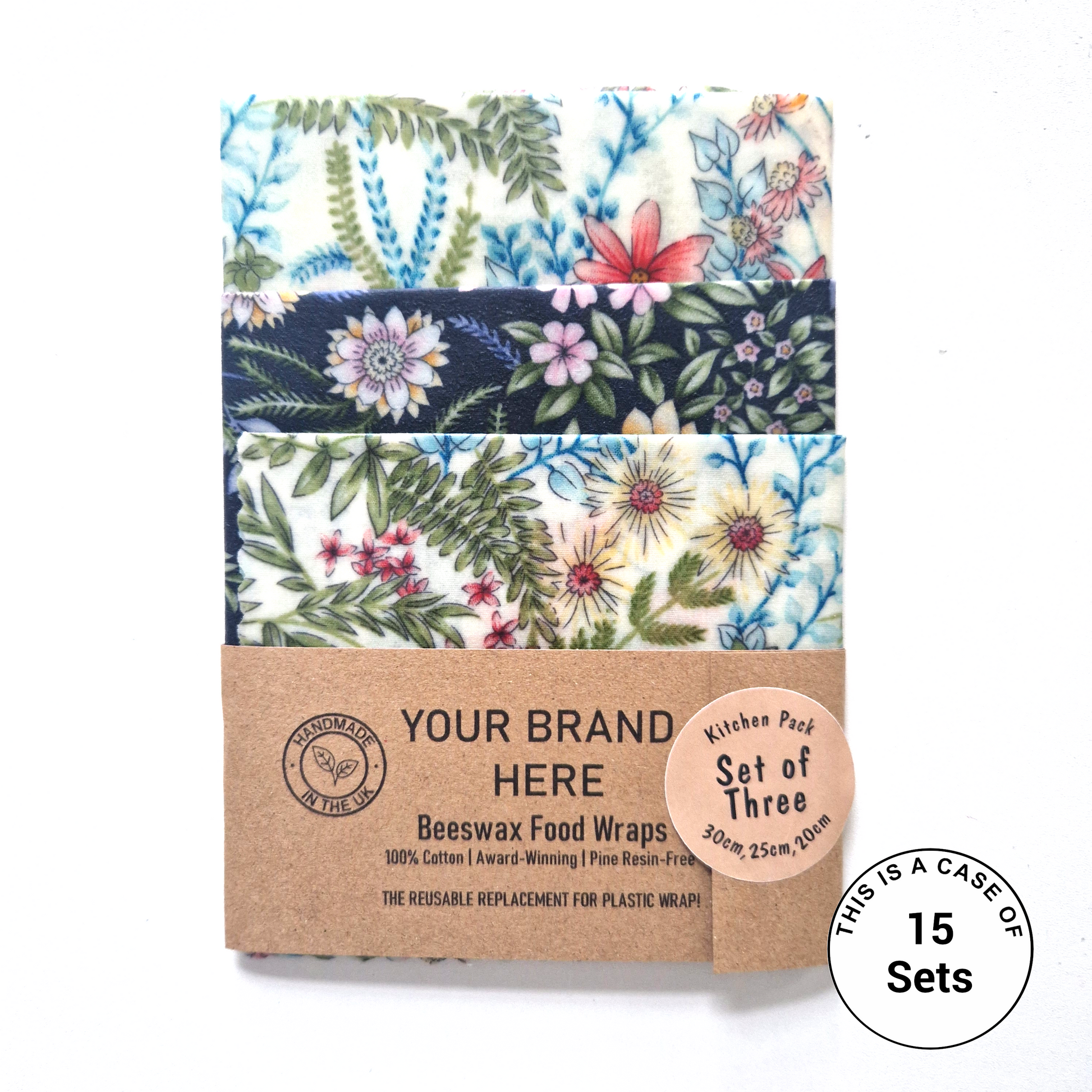 Reusable Beeswax Food Wraps 100% Hand Made in the UK by Honey Bee Good.