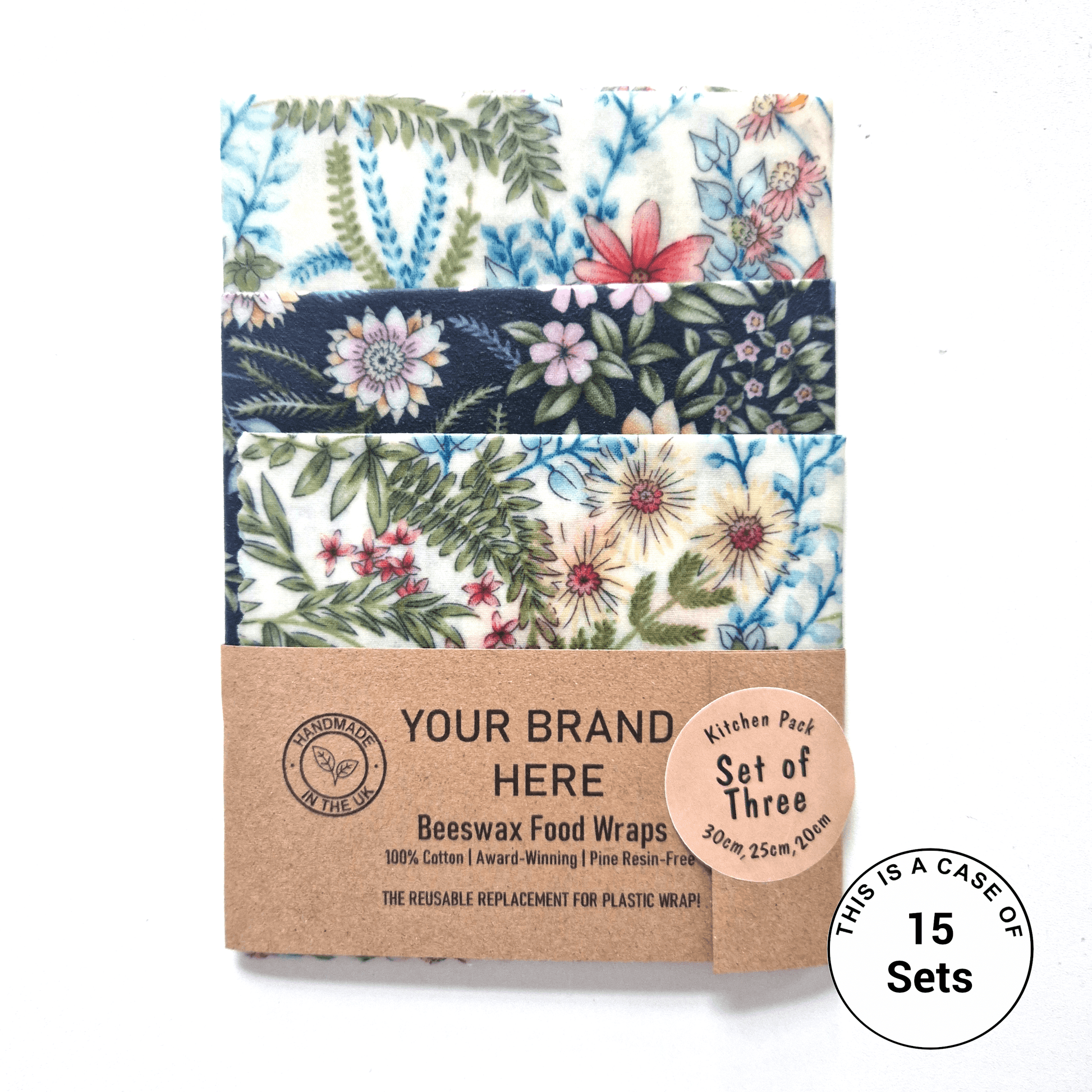 Reusable Beeswax Food Wraps 100% Hand Made in the UK by Honey Bee Good.