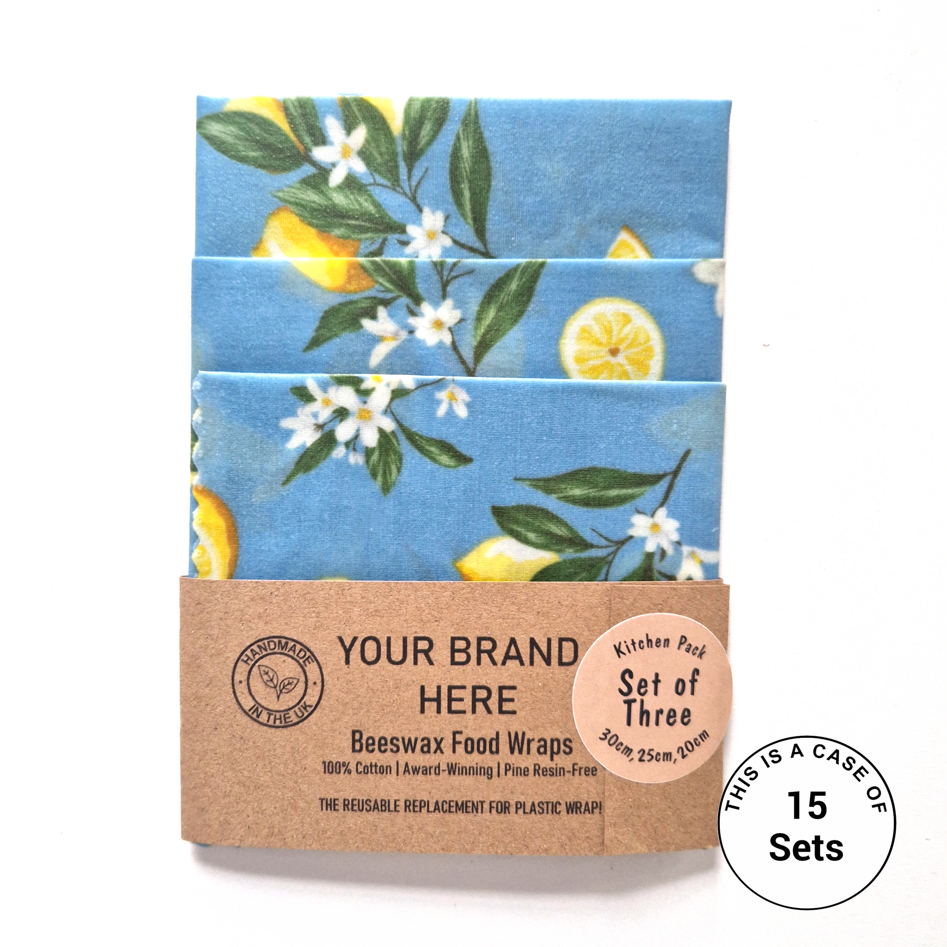 Reusable Beeswax Food Wraps 100% Hand Made in the UK by Honey Bee Good.