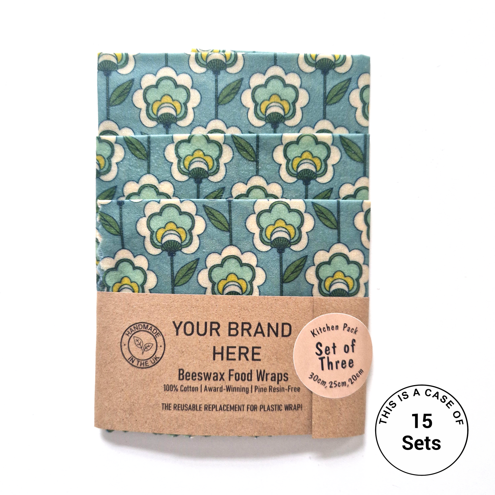 Reusable Beeswax Food Wraps 100% Hand Made in the UK by Honey Bee Good.