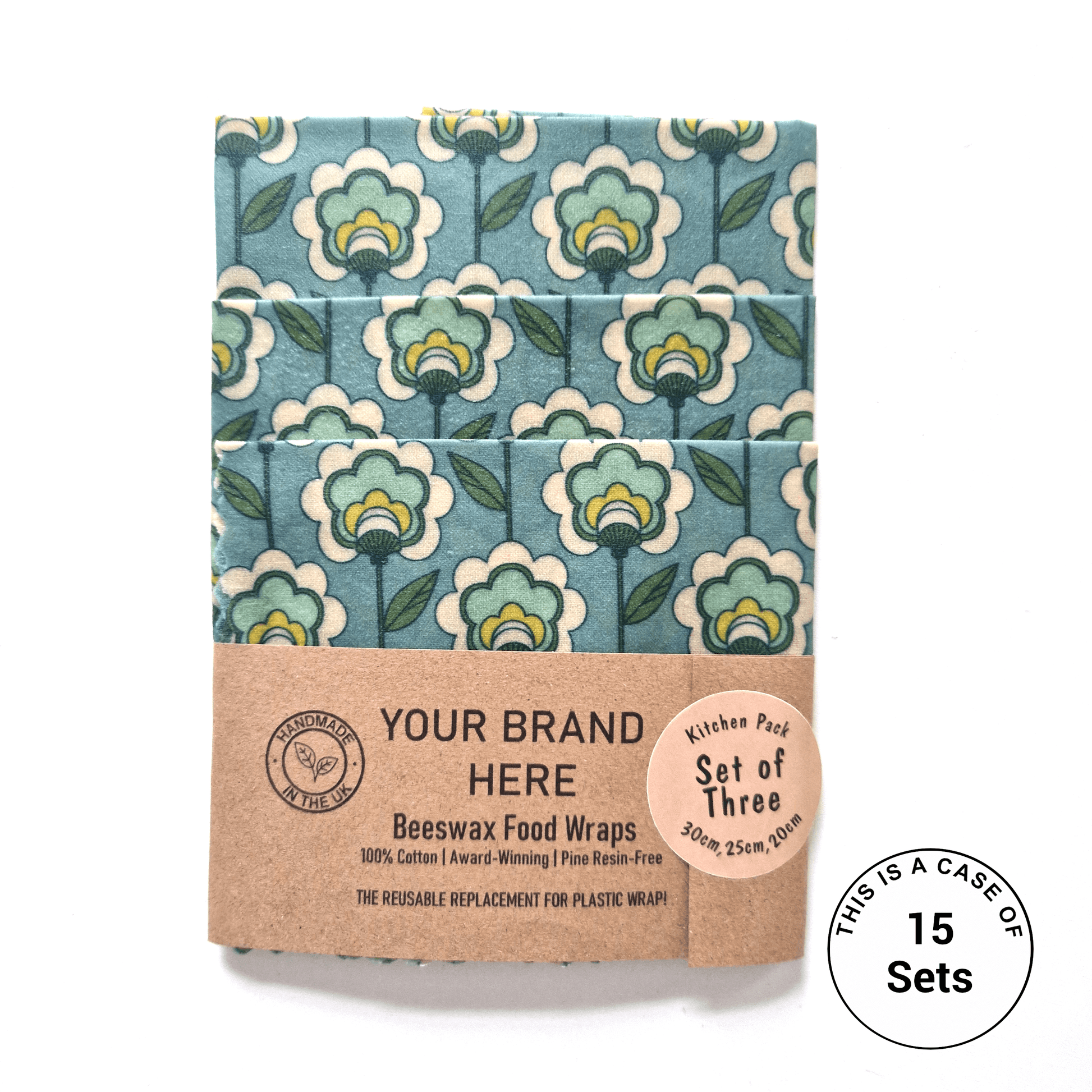 Reusable Beeswax Food Wraps 100% Hand Made in the UK by Honey Bee Good.