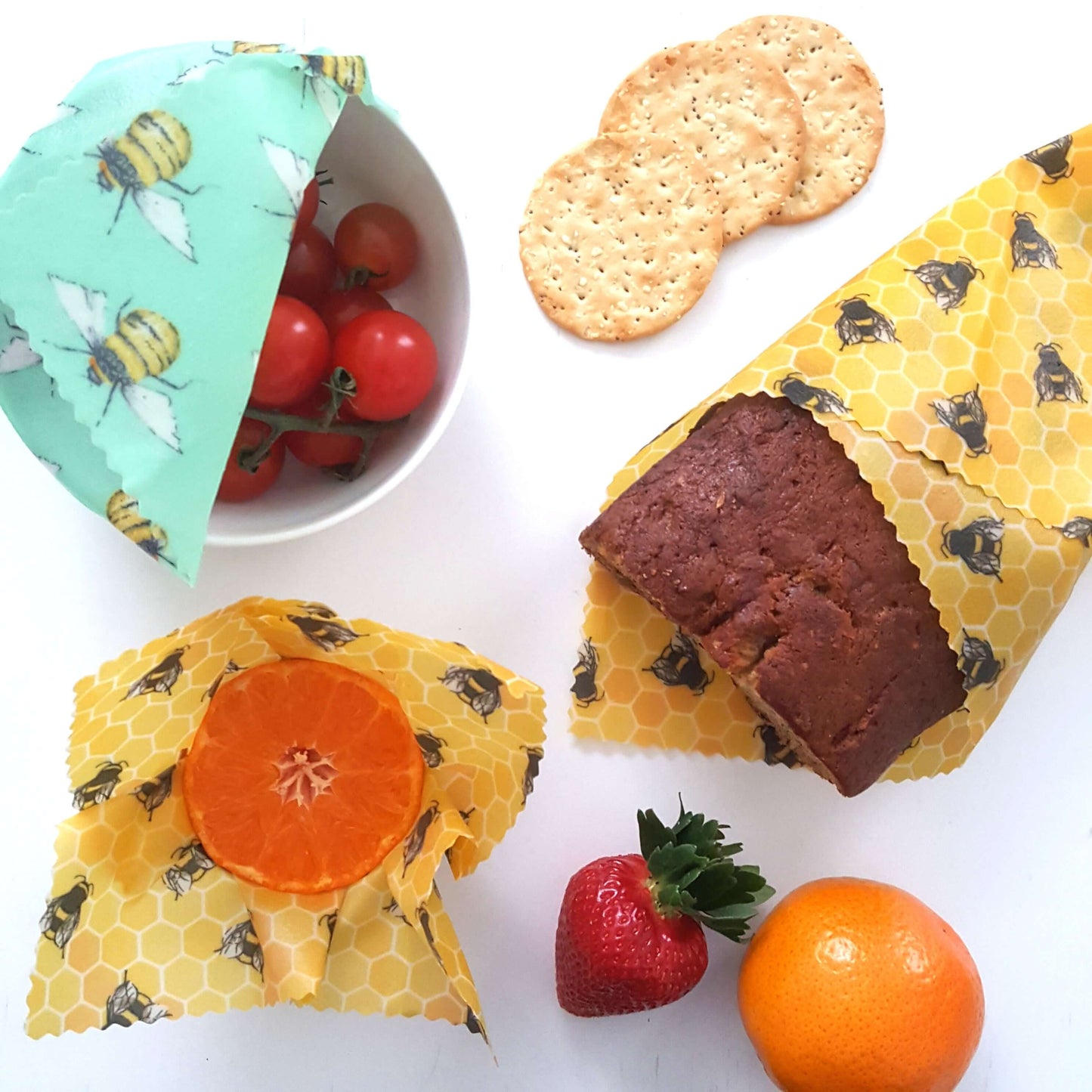 Reusable Beeswax Food Wraps 100% Hand Made in the UK by Honey Bee Good.