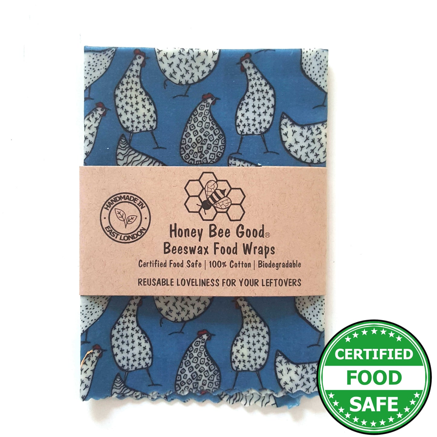 Reusable Beeswax Food Wraps 100% Hand Made in the UK by Honey Bee Good.