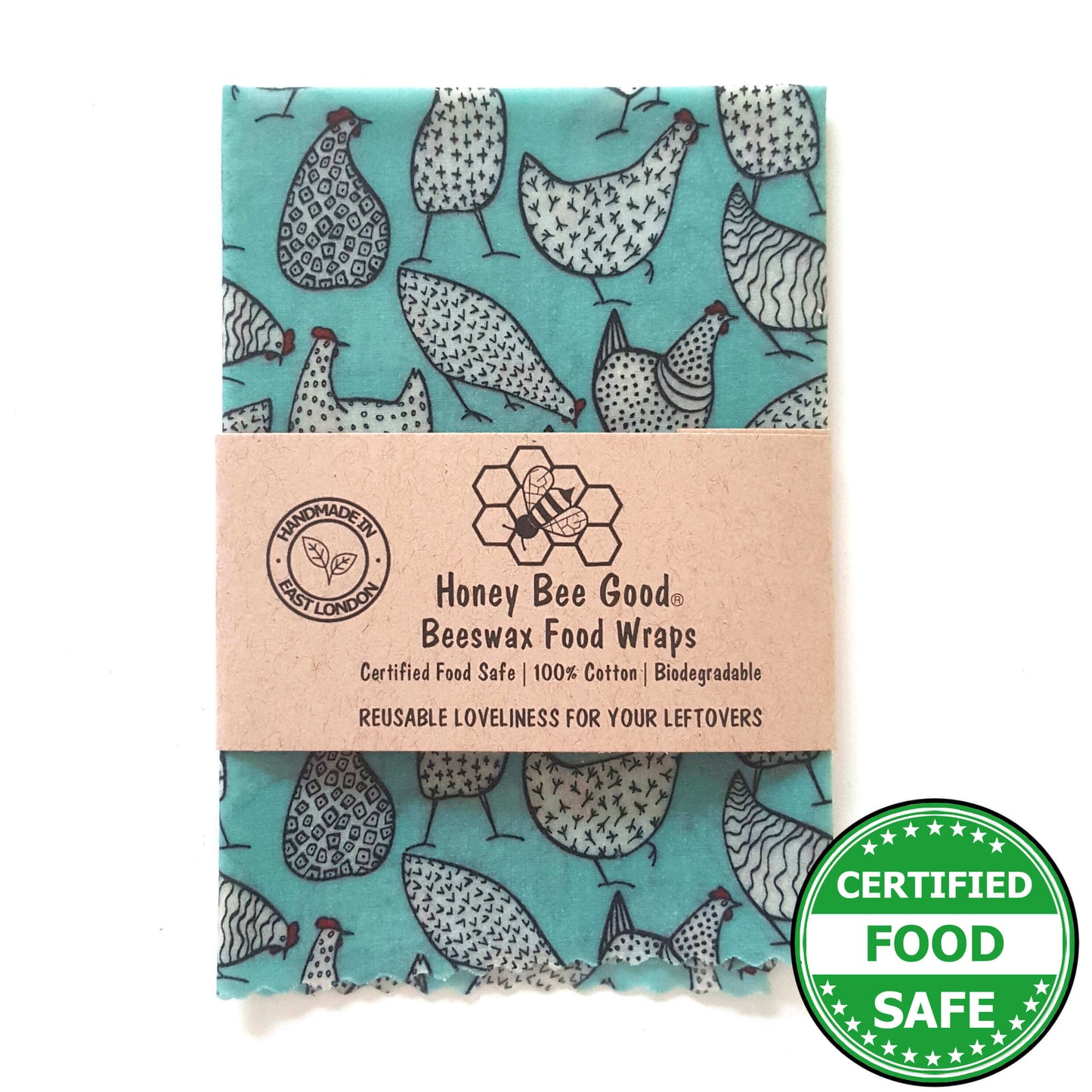 Reusable Beeswax Food Wraps 100% Hand Made in the UK by Honey Bee Good.