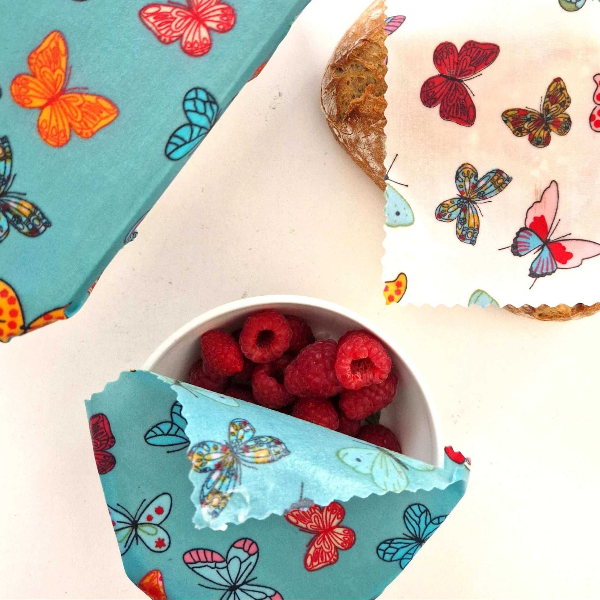 Reusable Beeswax Food Wraps 100% Hand Made in the UK by Honey Bee Good.