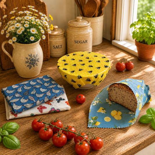 FLASH SALE TWO Large Beeswax Wraps | Lucky Dip Pattern