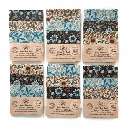 Reusable Beeswax Food Wraps 100% Hand Made in the UK by Honey Bee Good.