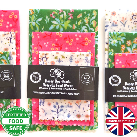 Black Label Made with Liberty Fabric Set of 3 Beeswax Wraps | Battersea Botanical
