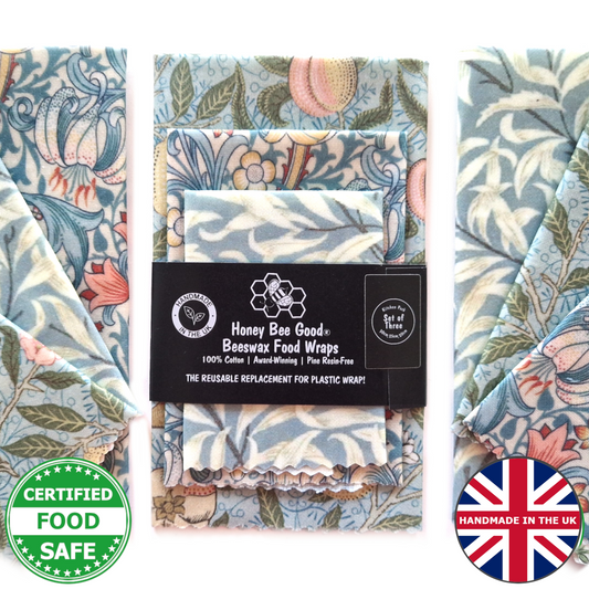 Black Label William Morris Beeswax Wraps | Pomegranate