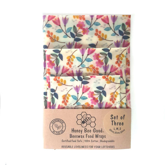 Reusable Beeswax Food Wraps 100% Hand Made in the UK by Honey Bee Good.