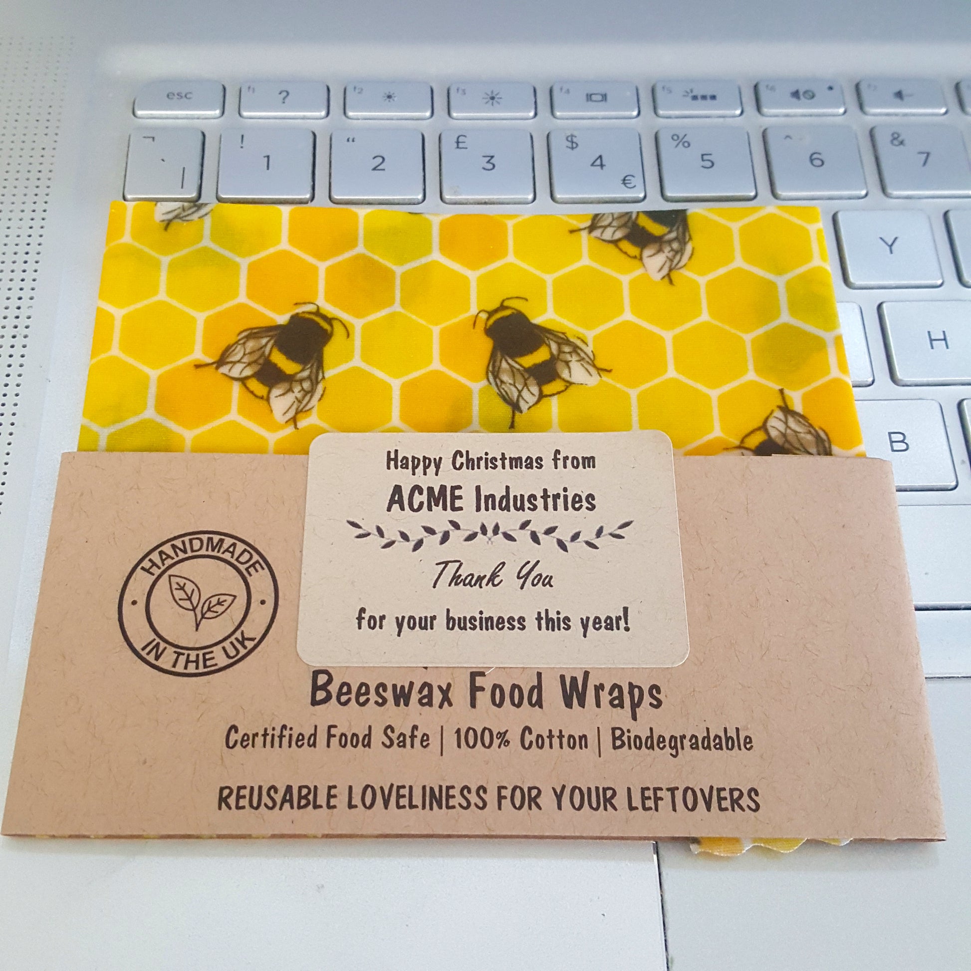 Reusable Beeswax Food Wraps 100% Hand Made in the UK by Honey Bee Good.