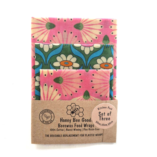 Reusable Beeswax Food Wraps 100% Hand Made in the UK by Honey Bee Good.
