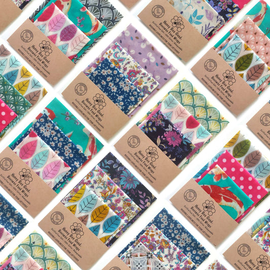 Reusable Beeswax Food Wraps 100% Hand Made in the UK by Honey Bee Good.