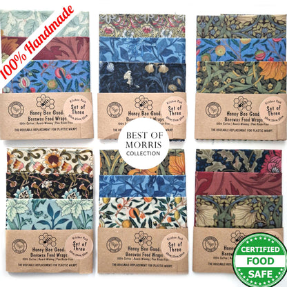 FLASH SALE William Morris Set of 3 Beeswax Wraps