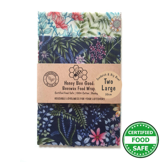 Reusable Beeswax Food Wraps 100% Hand Made in the UK by Honey Bee Good.