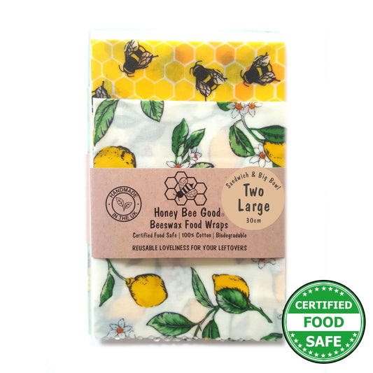 Reusable Beeswax Food Wraps 100% Hand Made in the UK by Honey Bee Good.