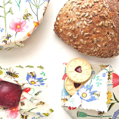 Reusable Beeswax Food Wraps 100% Hand Made in the UK by Honey Bee Good.