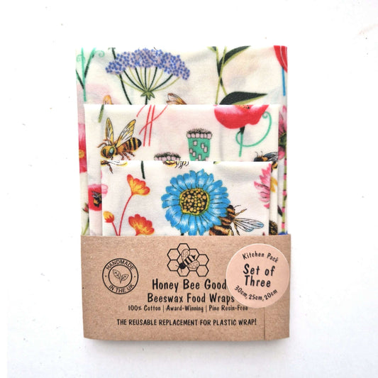 Reusable Beeswax Food Wraps 100% Hand Made in the UK by Honey Bee Good.
