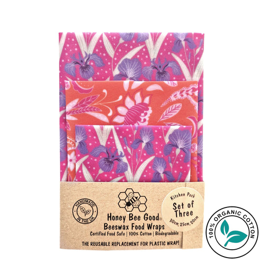 Reusable Beeswax Food Wraps 100% Hand Made in the UK by Honey Bee Good.