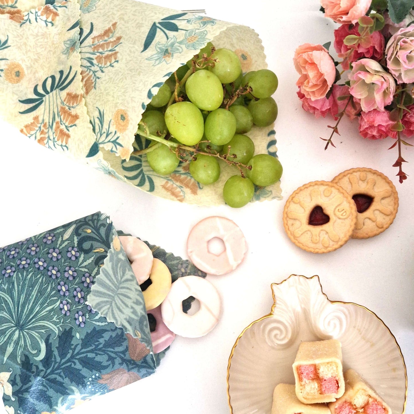 Reusable Beeswax Food Wraps 100% Hand Made in the UK by Honey Bee Good.