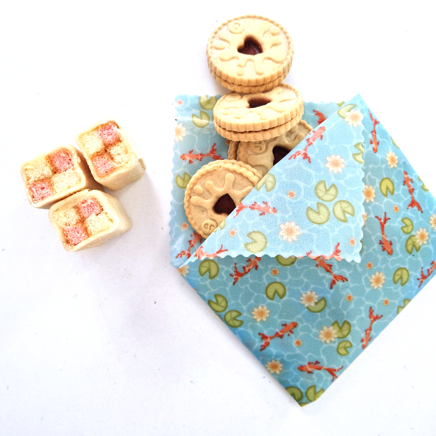 Earth Kind British Collection Set of 3 Beeswax Wraps | Koi Pond