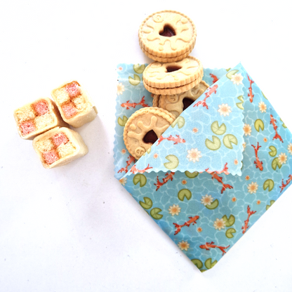 Earth Kind British Collection Set of 3 Beeswax Wraps | Koi Pond