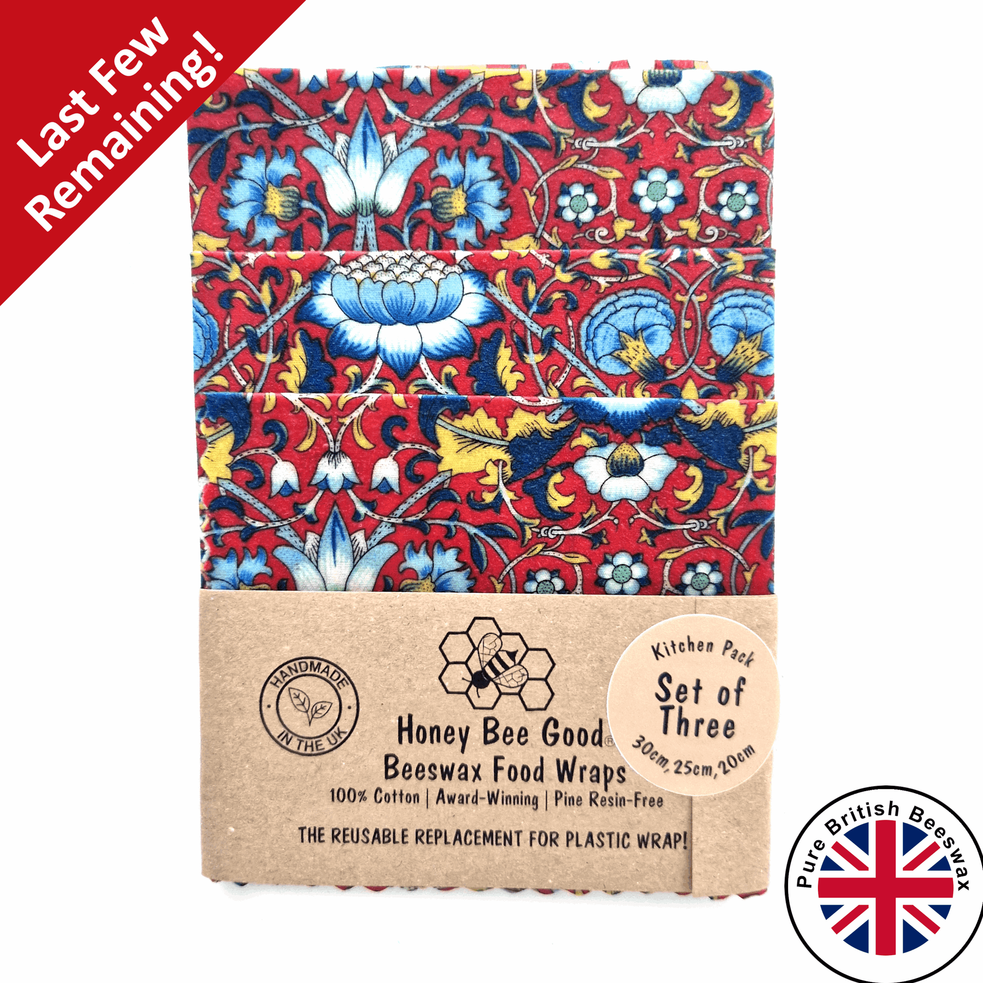 Reusable Beeswax Food Wraps 100% Hand Made in the UK by Honey Bee Good.