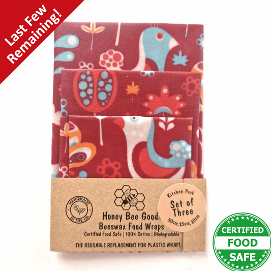 Reusable Beeswax Food Wraps 100% Hand Made in the UK by Honey Bee Good.