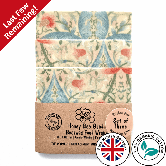 Reusable Beeswax Food Wraps 100% Hand Made in the UK by Honey Bee Good.