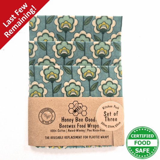 Reusable Beeswax Food Wraps 100% Hand Made in the UK by Honey Bee Good.