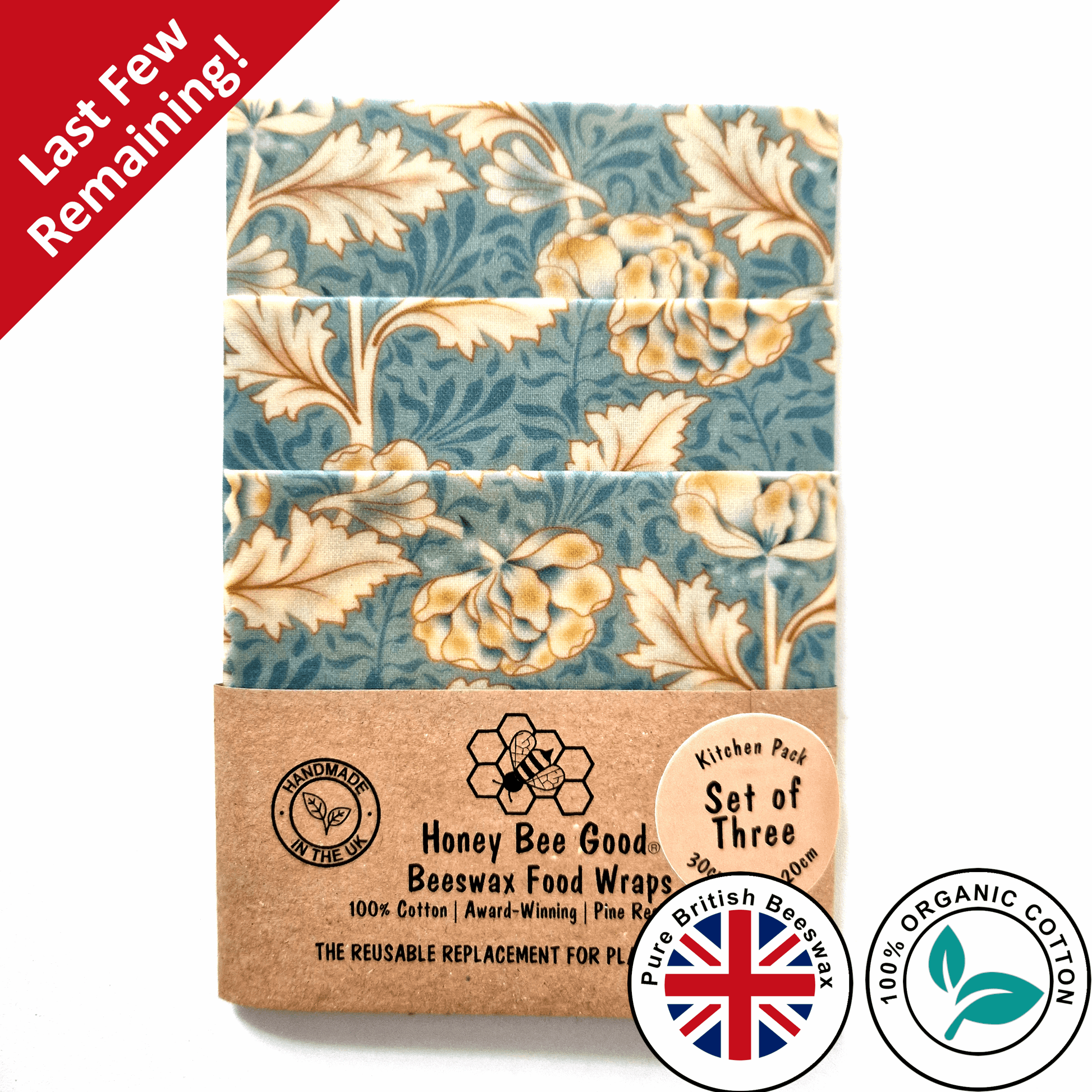Reusable Beeswax Food Wraps 100% Hand Made in the UK by Honey Bee Good.