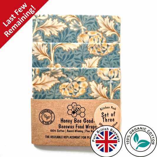 Reusable Beeswax Food Wraps 100% Hand Made in the UK by Honey Bee Good.