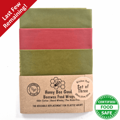 Reusable Beeswax Food Wraps 100% Hand Made in the UK by Honey Bee Good.