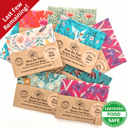 Reusable Beeswax Food Wraps 100% Hand Made in the UK by Honey Bee Good.