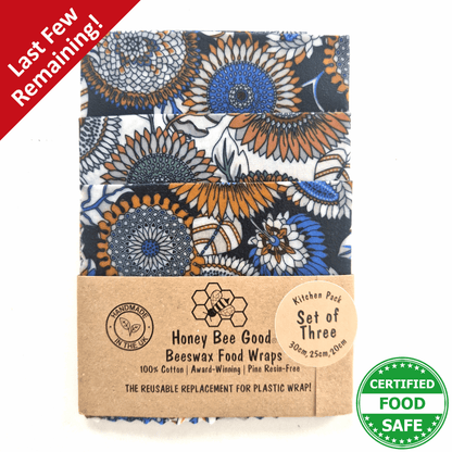 Reusable Beeswax Food Wraps 100% Hand Made in the UK by Honey Bee Good.