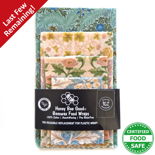 Black Label William Morris Set of 4 (3 + Free) Beeswax Wraps | Muses
