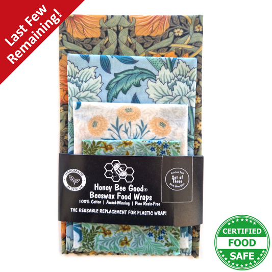 Black Label William Morris Set of 4 (3 + Free) Beeswax Wraps | Pimpernel